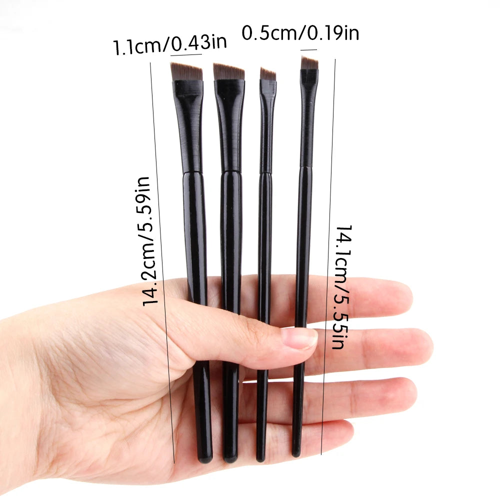 5/10/20/50Pcs Brow Brush Super Thin Angled Eyeliner Brush Synthetic Hair Eye Makeup Brushes Fine Sharp Cosmetic Eyebrow Tools