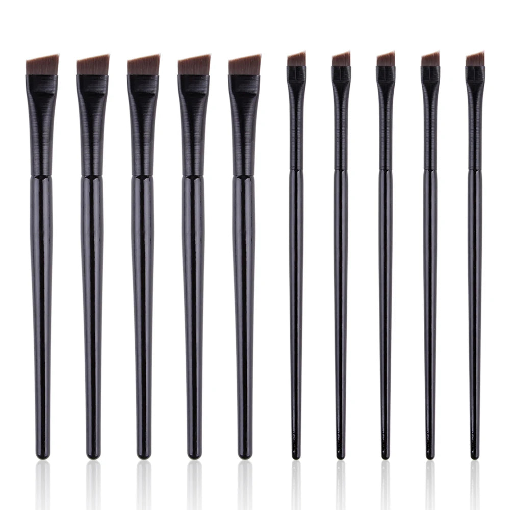 5/10/20/50Pcs Brow Brush Super Thin Angled Eyeliner Brush Synthetic Hair Eye Makeup Brushes Fine Sharp Cosmetic Eyebrow Tools