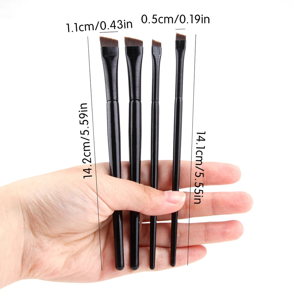 5/10/20/50Pcs Brow Brush Super Thin Angled Eyeliner Brush Synthetic Hair Eye Makeup Brushes Fine Sharp Cosmetic Eyebrow Tools