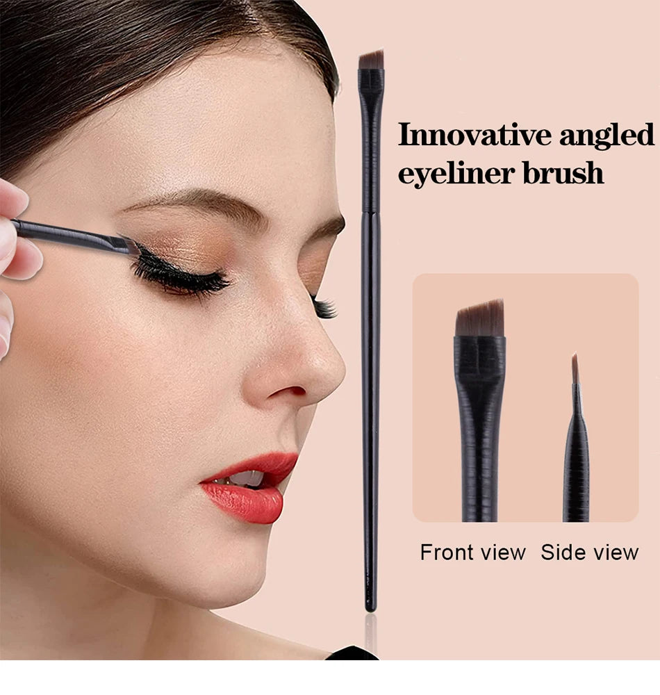 5/10/20/50Pcs Brow Brush Super Thin Angled Eyeliner Brush Synthetic Hair Eye Makeup Brushes Fine Sharp Cosmetic Eyebrow Tools