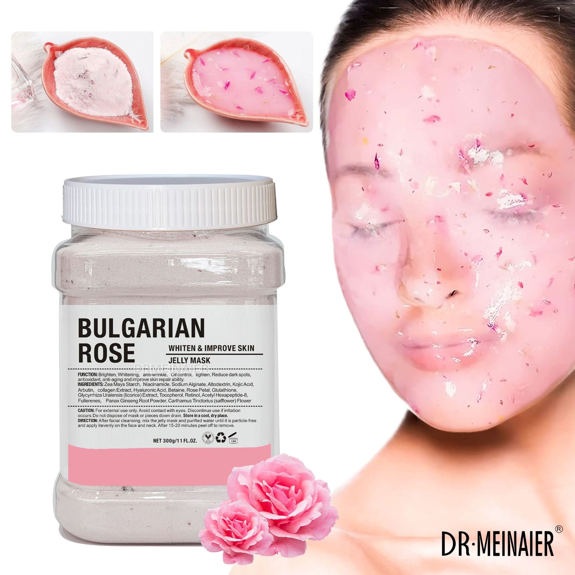 Plant Powder Masks Peel Off Vitamin C Hyaluronic Acid Facial SkinCare