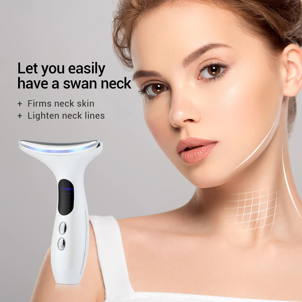 EMS Face Neck Lift Beauty Device Facial Massager LED Double Chin Remover Skin Rejuvenation Tightening Anti Wrinkle