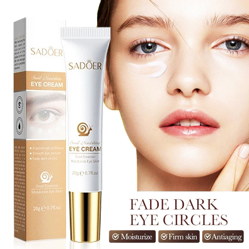 1/2/3pcs SADOER Snail Eye Cream Anti Dark Circles Under The Eyes Remove Eye bags Moisturizing Anti-Aging Eyes Skin Care Products