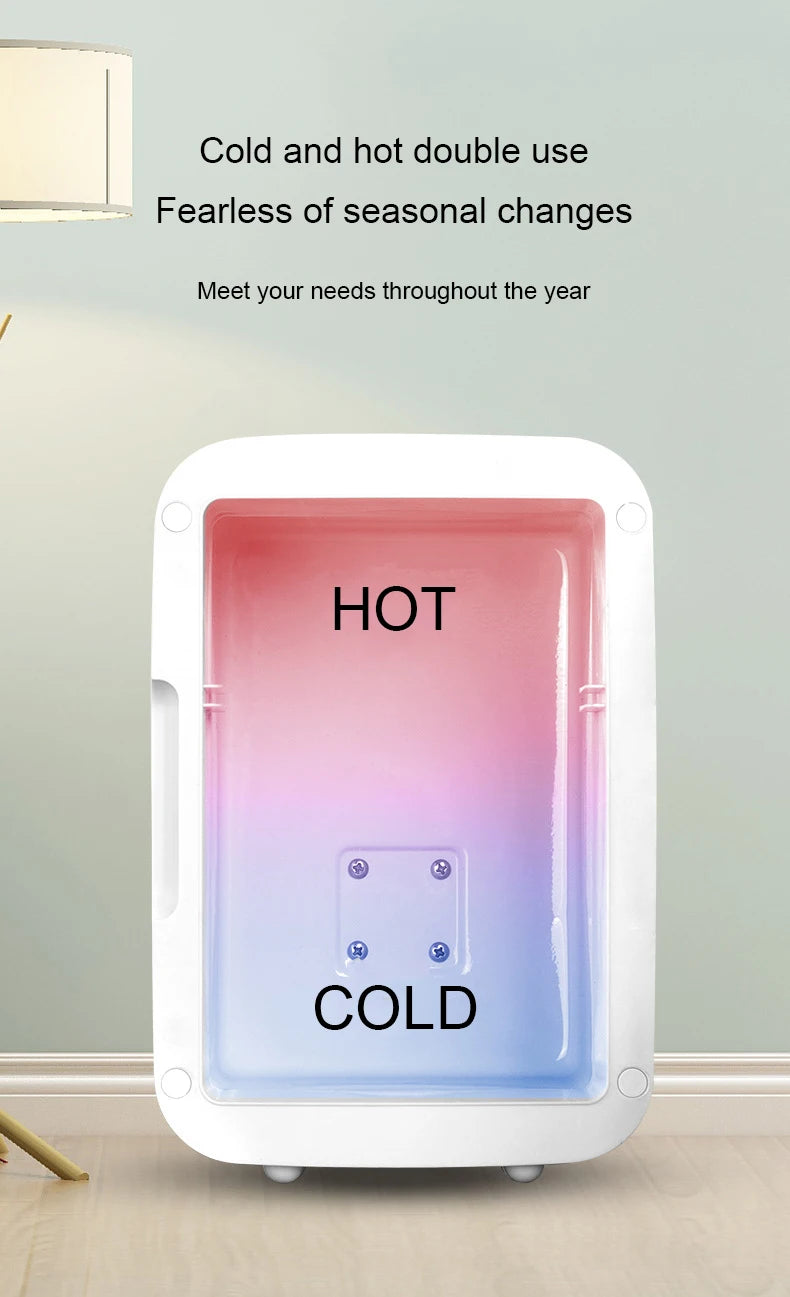 12V/110V-220V Mini Cosmetic Fridge Portable Refrigerator Beauty Face