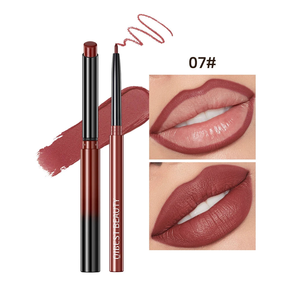 Lipstick Lipliner Pen Set Matte Nude Lip Liner Pencil Waterproof Long Lasting Lipstick Pen Contour Makeup For Women