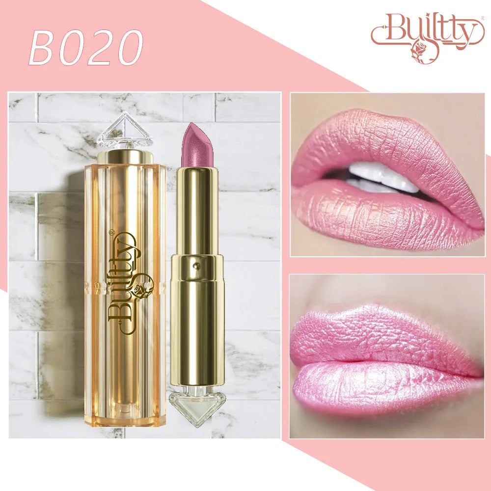 Lipstick 12 Colors Korea Matte Glitter Nude Waterproof Kissproof