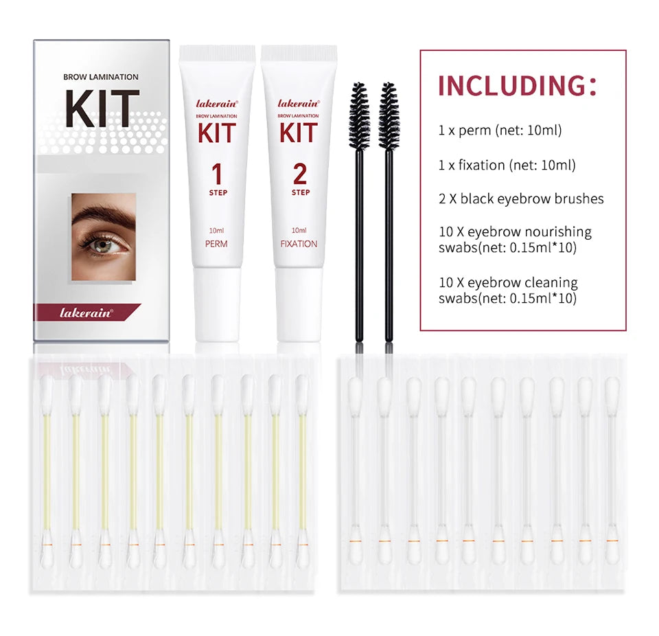 Brow Lamination Kit Semi-Permanent Lash & Brow Fixation Lash Perming Set for Eyelashes Brow Lift Perm Fixation Tube Set Makeup