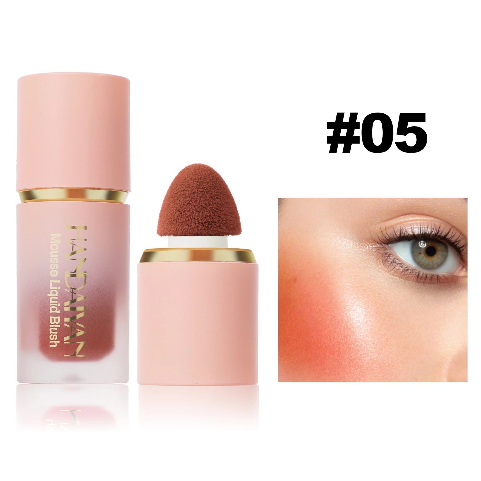 Matte Liquid BlushEasy Waterproof blush sponge brush head