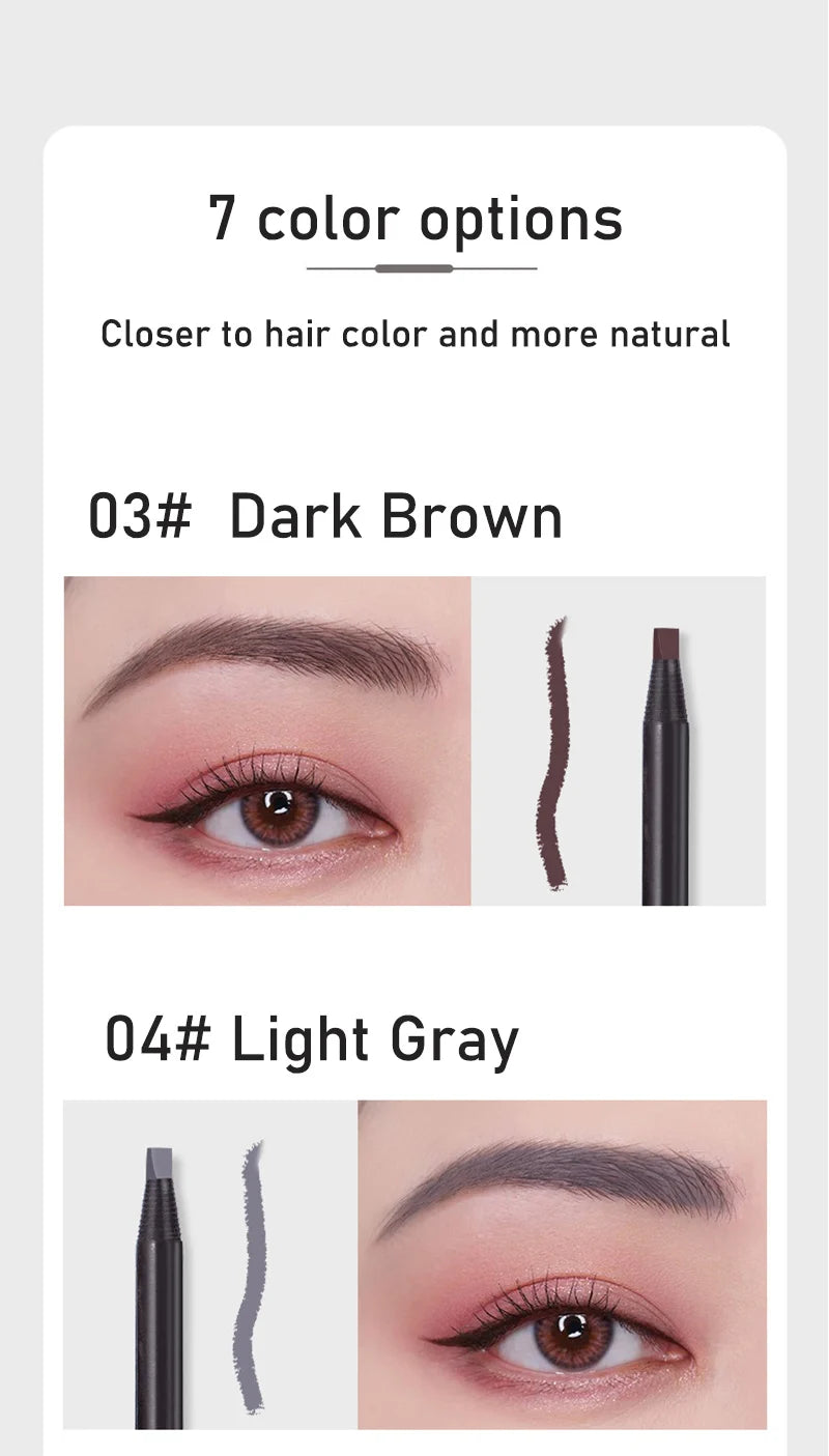 Waterproof Long Lasting Eyebrow Pencils with Soft Brush Eyebrows