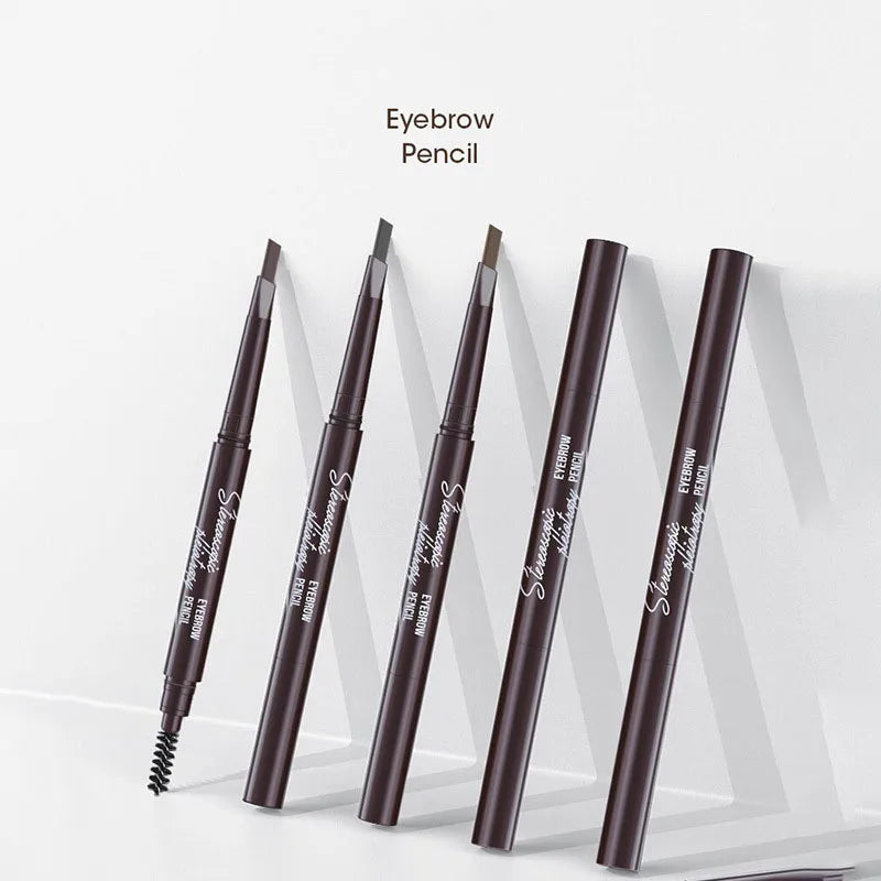 5 Colors Eyebrow Cosmetics Pencil Waterproof Double-headed Eyebrow Tattoo Natural Long Lasting Makeup