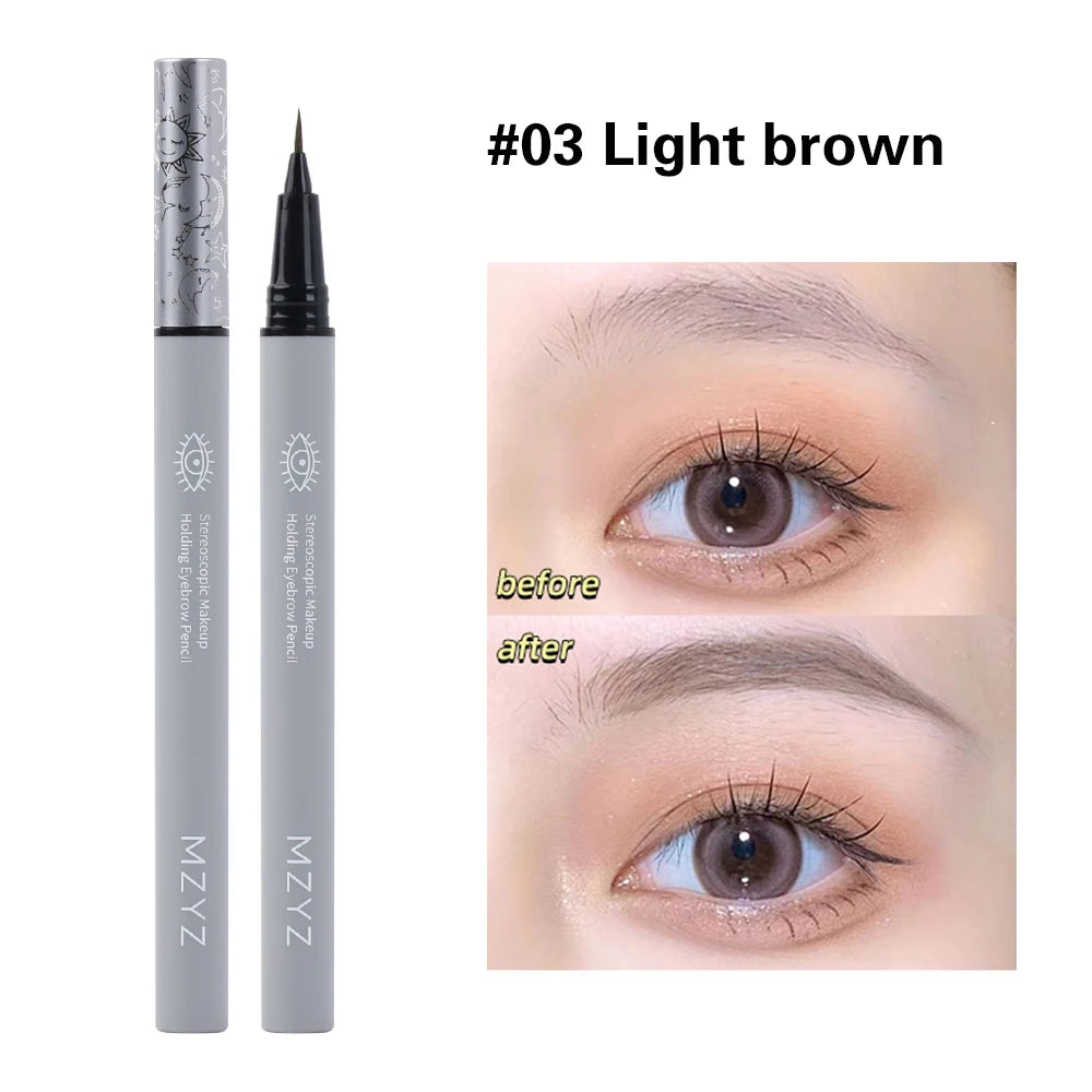Ultra Fine Water Liquid Eyebrow Pencil Waterproof Long Lasting Eyeliner Lying Silkworm Pen Eyebrow Tattoo Pen Eye