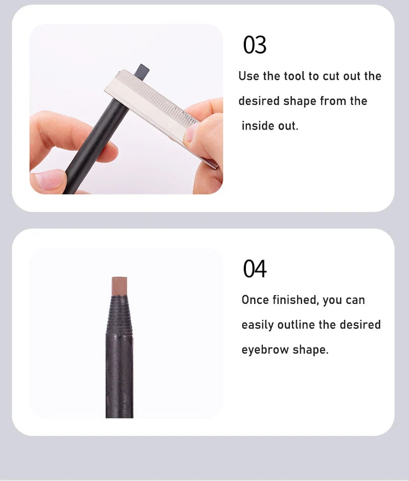 Waterproof Long Lasting Eyebrow Pencils with Soft Brush Eyebrows