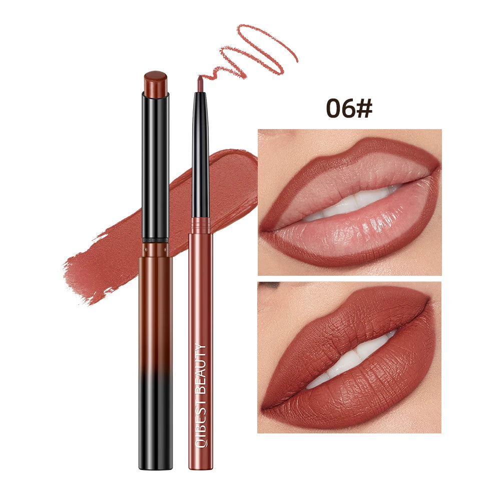 Lipstick Lipliner Pen Set Matte Nude Lip Liner Pencil Waterproof Long Lasting Lipstick Pen Contour Makeup For Women