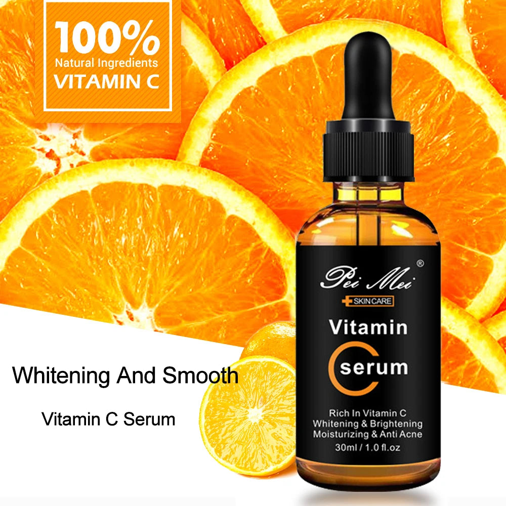 Vitamin C Facial Serum Brighten Skin Lighten Spots Hyaluronic Acid Face Essence