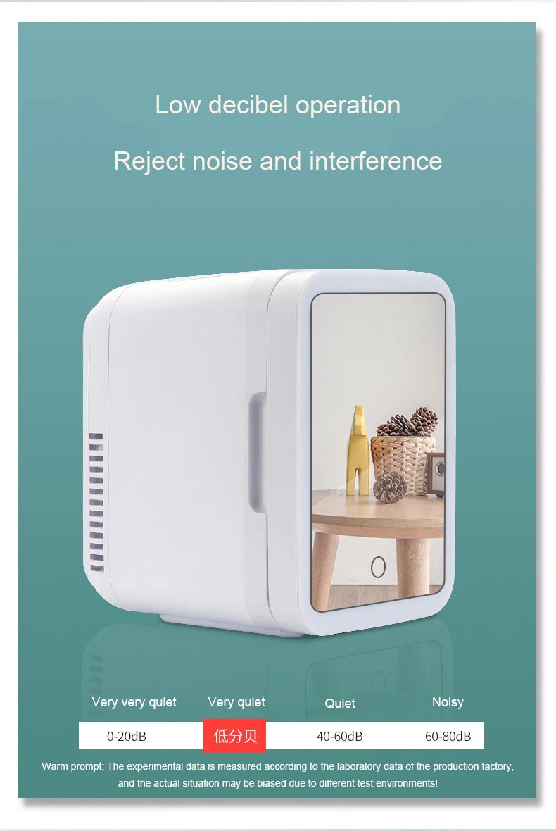 12V/110V-220V Mini Cosmetic Fridge Portable Refrigerator Beauty Face