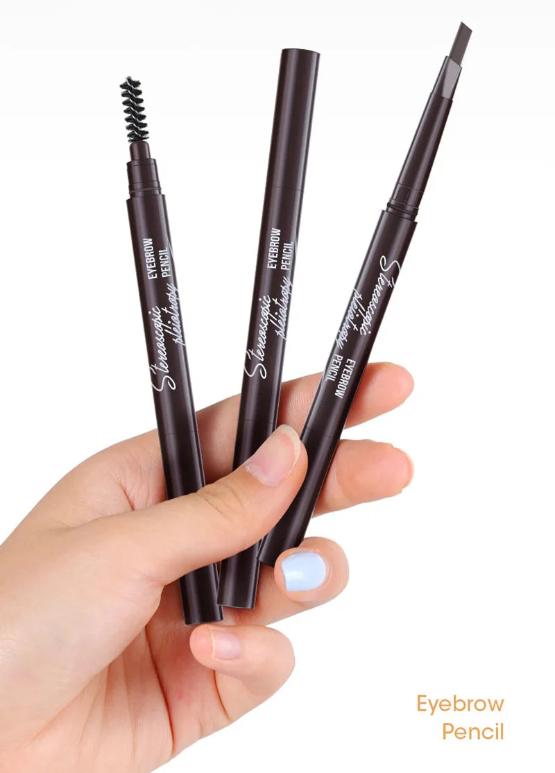 5 Colors Eyebrow Cosmetics Pencil Waterproof Double-headed Eyebrow Tattoo Natural Long Lasting Makeup