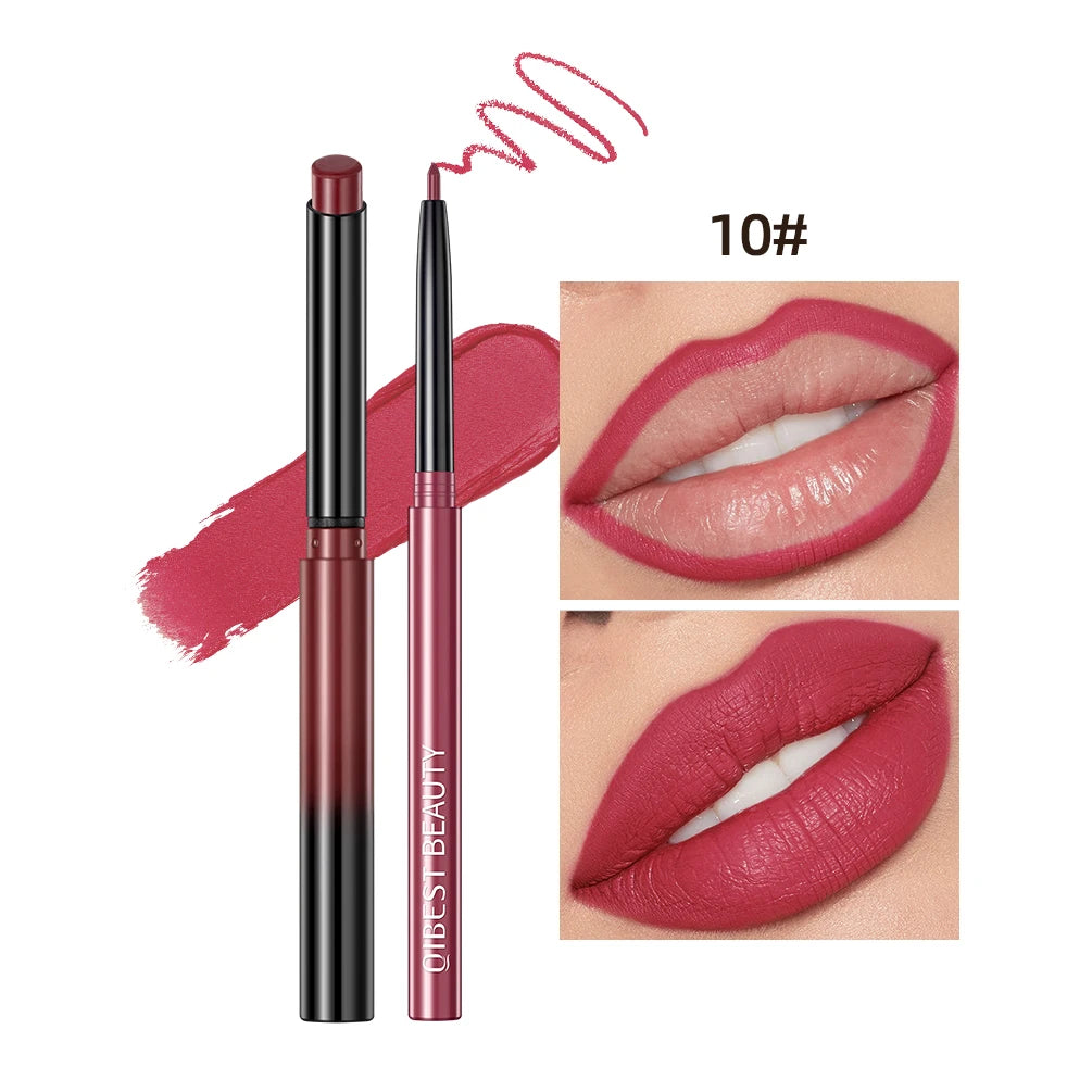 Lipstick Lipliner Pen Set Matte Nude Lip Liner Pencil Waterproof Long Lasting Lipstick Pen Contour Makeup For Women