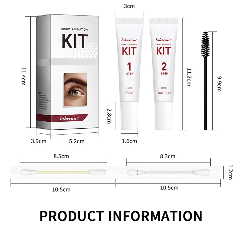 Brow Lamination Kit Semi-Permanent Lash & Brow Fixation Lash Perming Set for Eyelashes Brow Lift Perm Fixation Tube Set Makeup