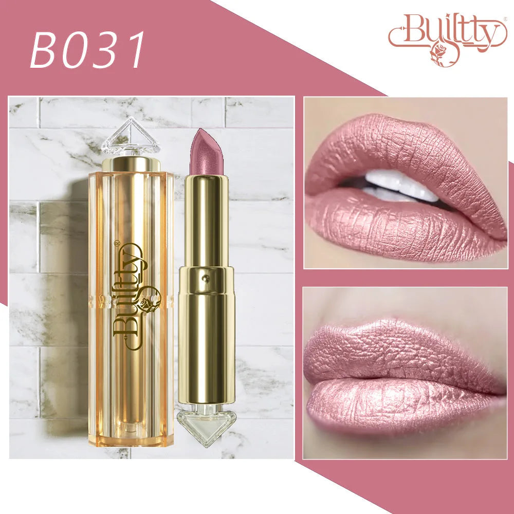 Lipstick 12 Colors Korea Matte Glitter Nude Waterproof Kissproof
