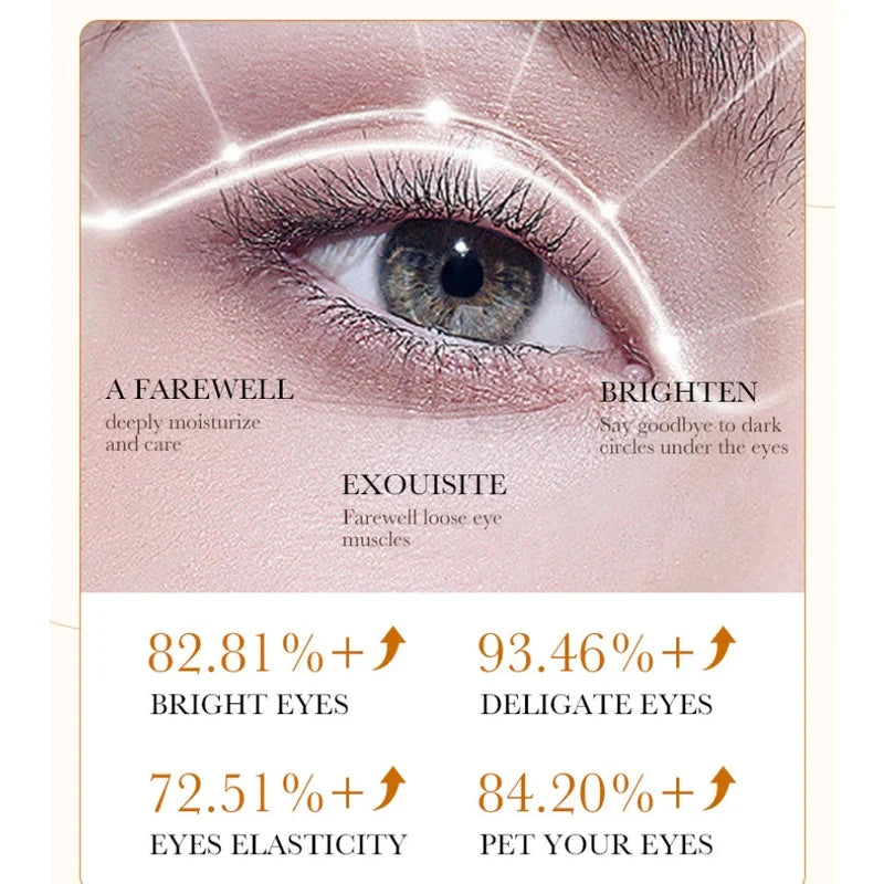 60pcs BIOAQUA Rice Raw Pulp Eye Mask Anti Dark Circles Eyes Bags Remover Firming Moisturizing
