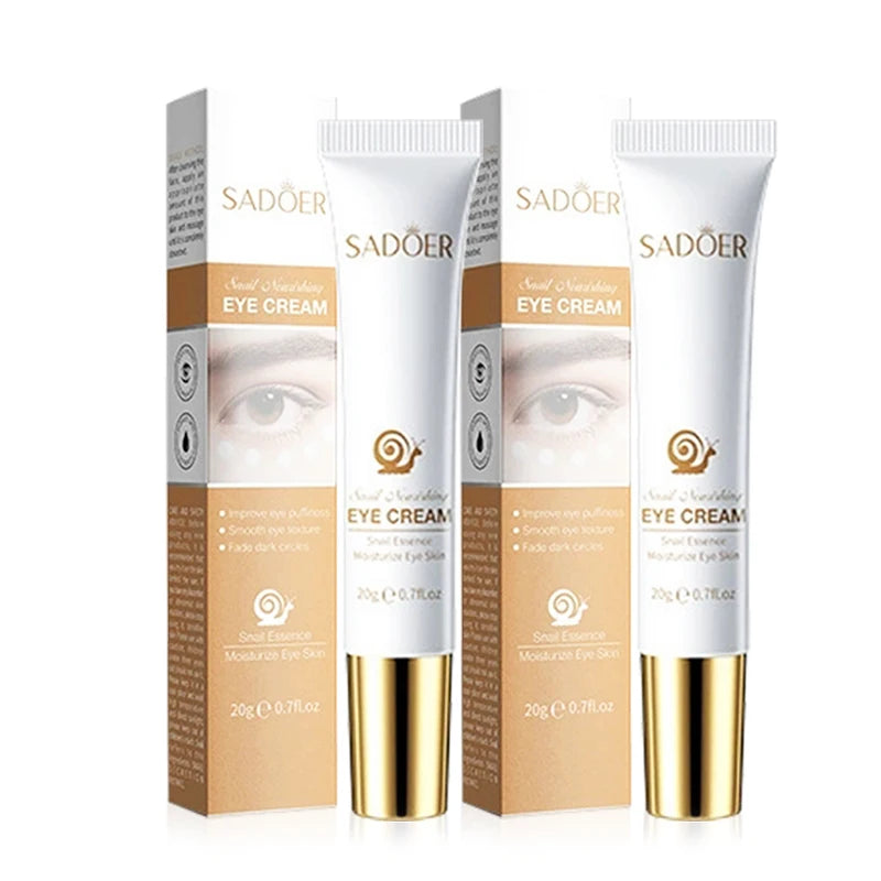 1/2/3pcs SADOER Snail Eye Cream Anti Dark Circles Under The Eyes Remove Eye bags Moisturizing Anti-Aging Eyes Skin Care Products