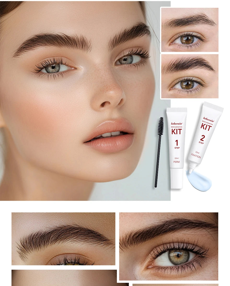 Brow Lamination Kit Semi-Permanent Lash & Brow Fixation Lash Perming Set for Eyelashes Brow Lift Perm Fixation Tube Set Makeup