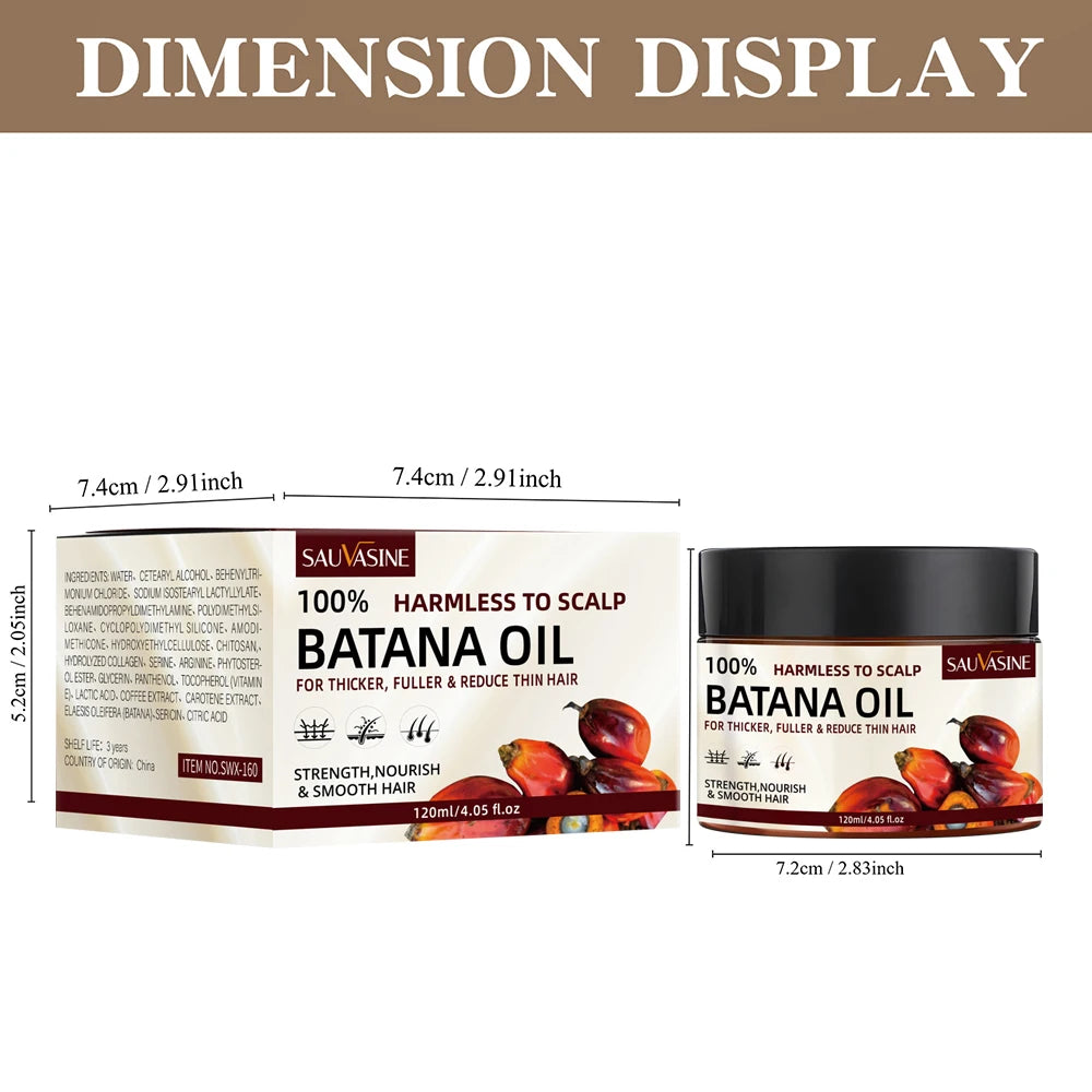 Batana Oil Conditioner 120ml Smooth Hair Essence Moisturizing Repair Hair Strengthening Hair Root Hair Care Hair Growth Healthie