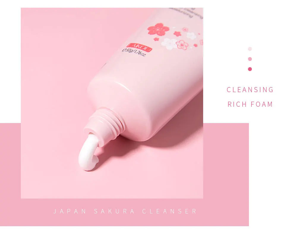 LAIKOU Facial Foaming Cleanser Deeply Cleansing Oil Control Moisturizing Blackhead Removal Skin Care Face Wash Foam Cleanser