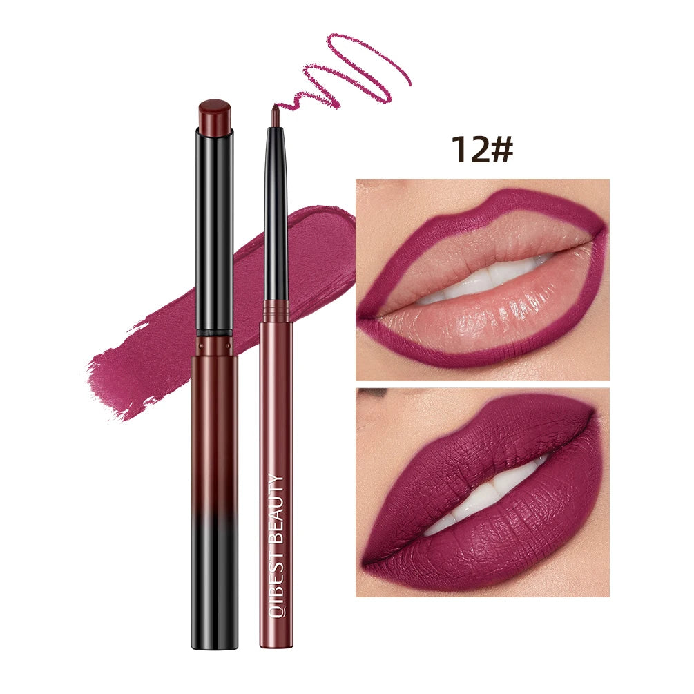 Lipstick Lipliner Pen Set Matte Nude Lip Liner Pencil Waterproof Long Lasting Lipstick Pen Contour Makeup For Women