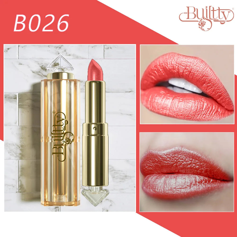 Lipstick 12 Colors Korea Matte Glitter Nude Waterproof Kissproof