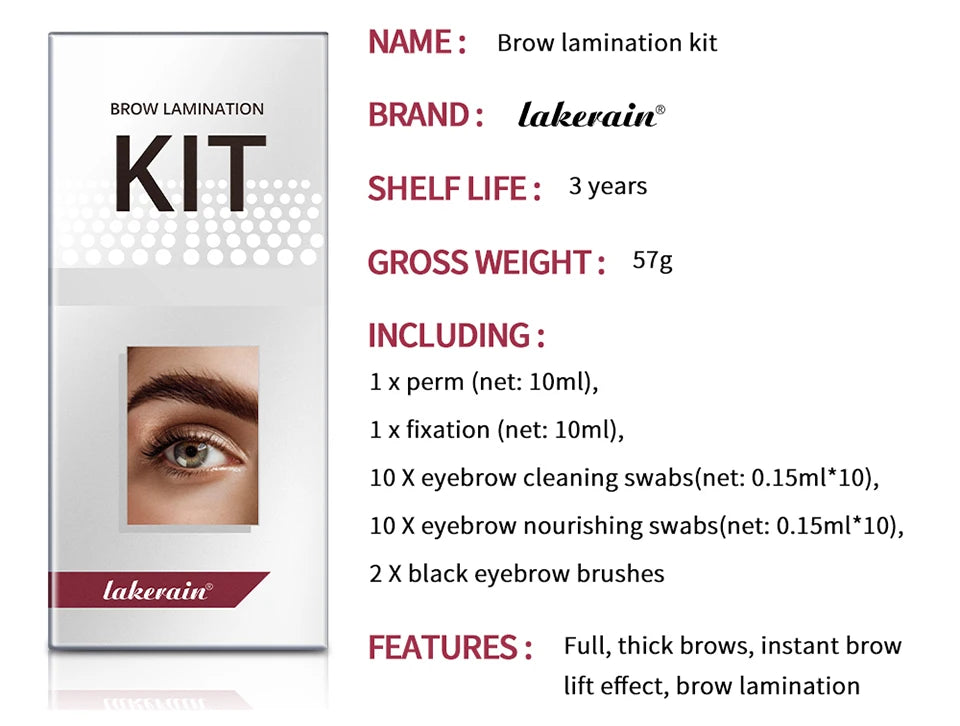 Brow Lamination Kit Semi-Permanent Lash & Brow Fixation Lash Perming Set for Eyelashes Brow Lift Perm Fixation Tube Set Makeup