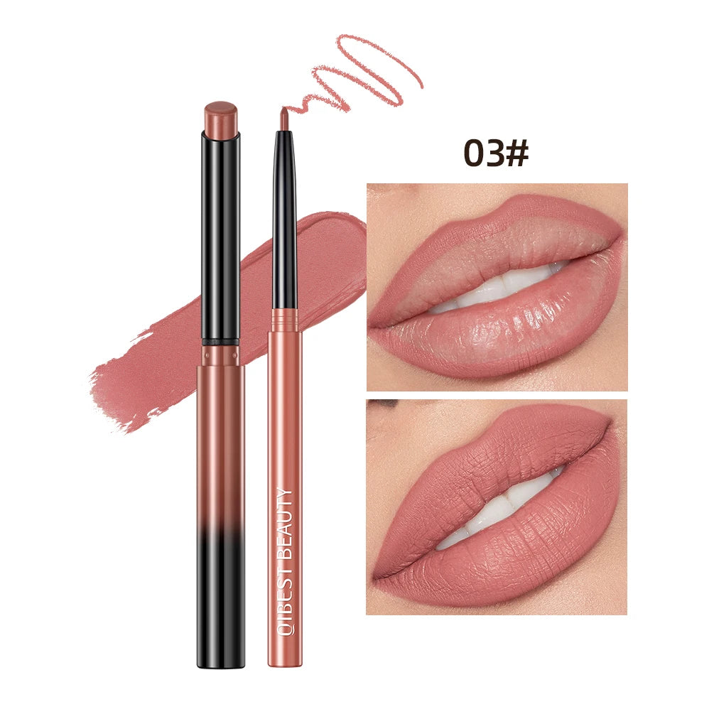 Lipstick Lipliner Pen Set Matte Nude Lip Liner Pencil Waterproof Long Lasting Lipstick Pen Contour Makeup For Women