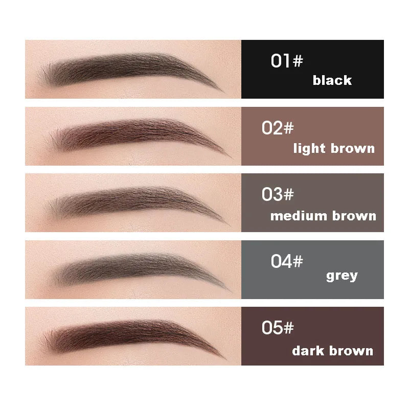 5 Colors Eyebrow Cosmetics Pencil Waterproof Double-headed Eyebrow Tattoo Natural Long Lasting Makeup