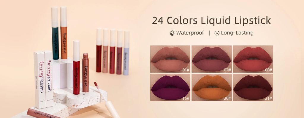 Lipstick Lipliner Pen Set Matte Nude Lip Liner Pencil Waterproof Long Lasting Lipstick Pen Contour Makeup For Women