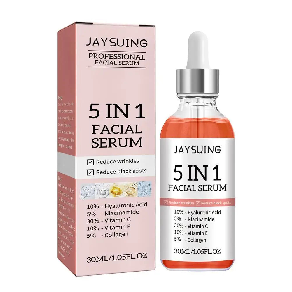 5 In 1 Fade fine lines Firming Serum Vitamin C Hyaluronic Acid Facial Serum Shrink Pores