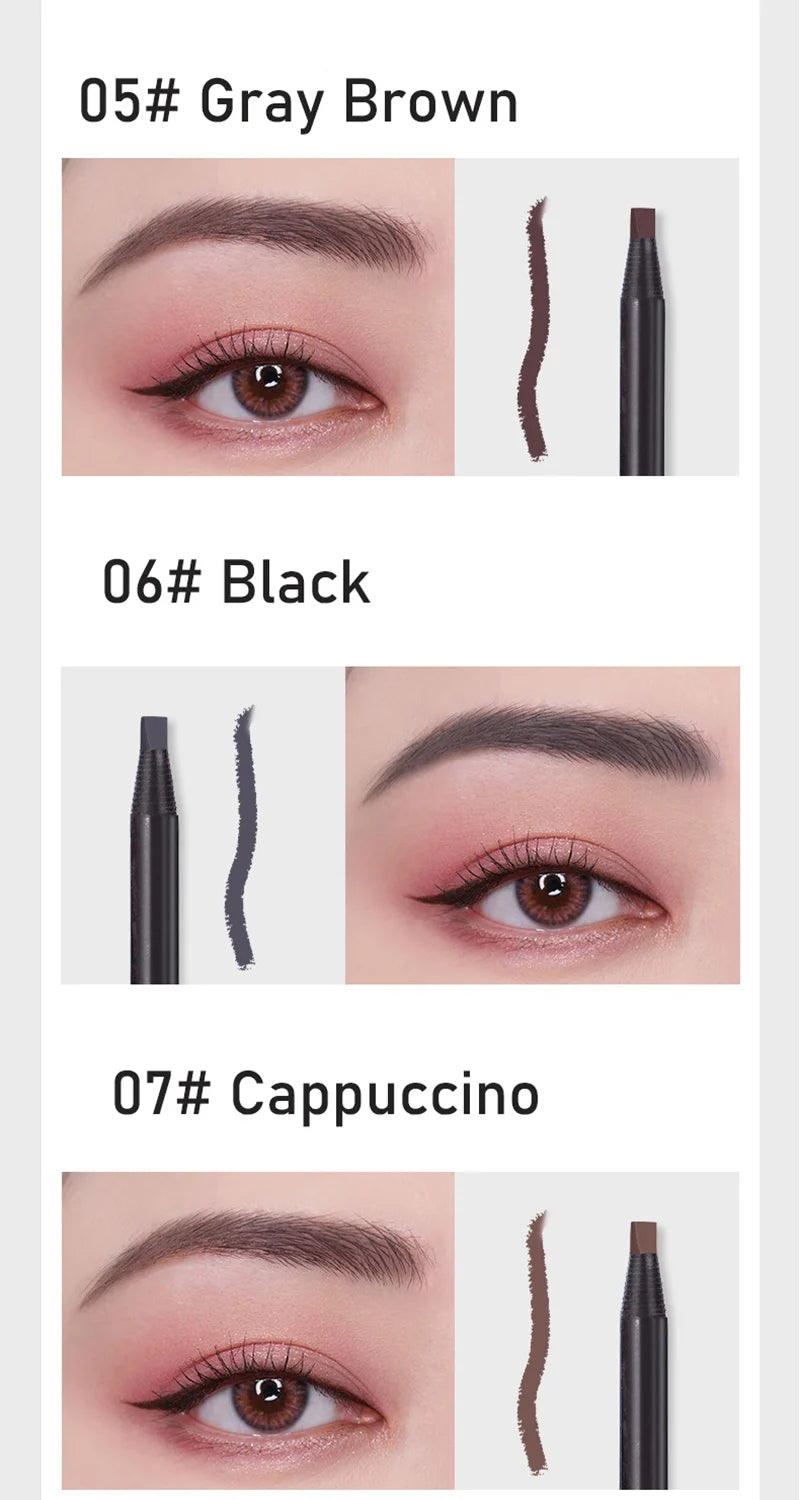 Waterproof Long Lasting Eyebrow Pencils with Soft Brush Eyebrows