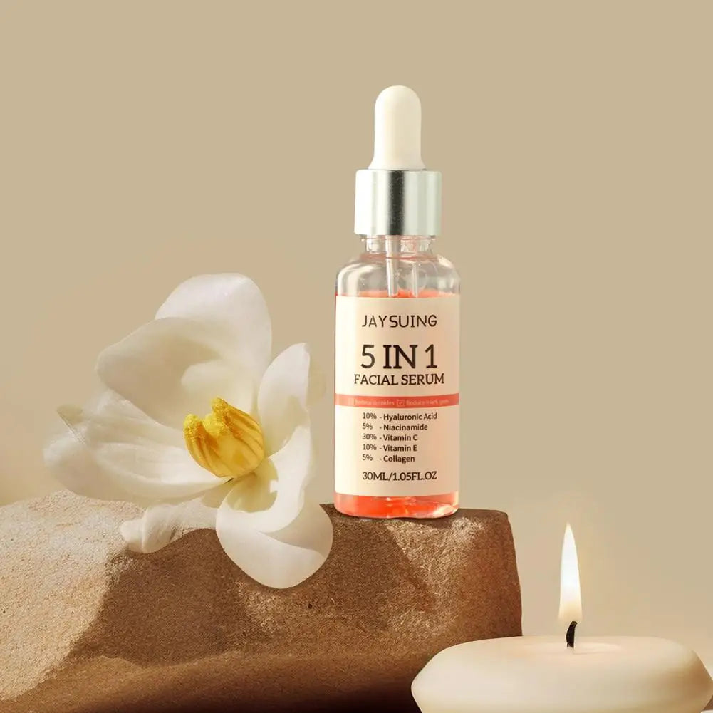 5 In 1 Fade fine lines Firming Serum Vitamin C Hyaluronic Acid Facial Serum Shrink Pores