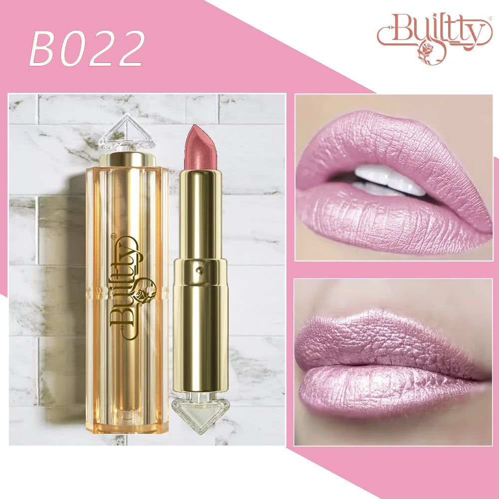 Lipstick 12 Colors Korea Matte Glitter Nude Waterproof Kissproof