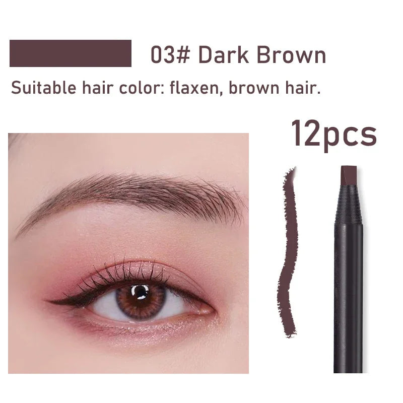 Waterproof Long Lasting Eyebrow Pencils with Soft Brush Eyebrows
