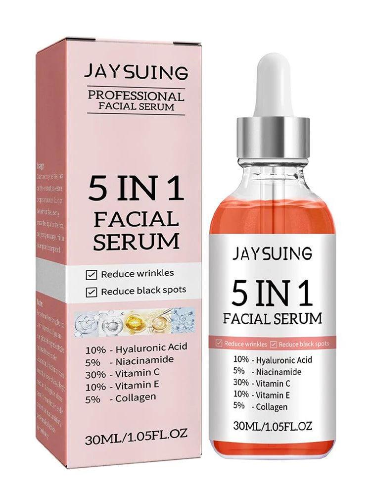 5 In 1 Fade fine lines Firming Serum Vitamin C Hyaluronic Acid Facial Serum Shrink Pores