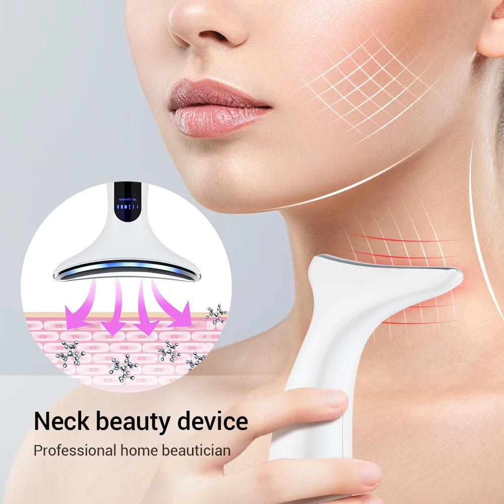 EMS Face Neck Lift Beauty Device Facial Massager LED Double Chin Remover Skin Rejuvenation Tightening Anti Wrinkle