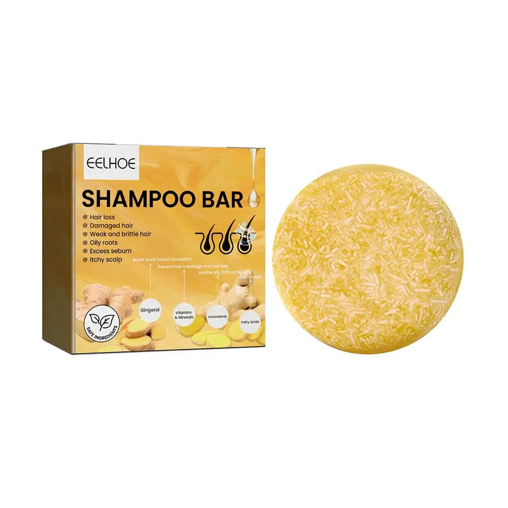 3PCS Ginger Polygonum Soap Shampoo Soap Cold Processed Soap Hair Shampoo Bar Pure Plant Hair Shampoos Hair Care