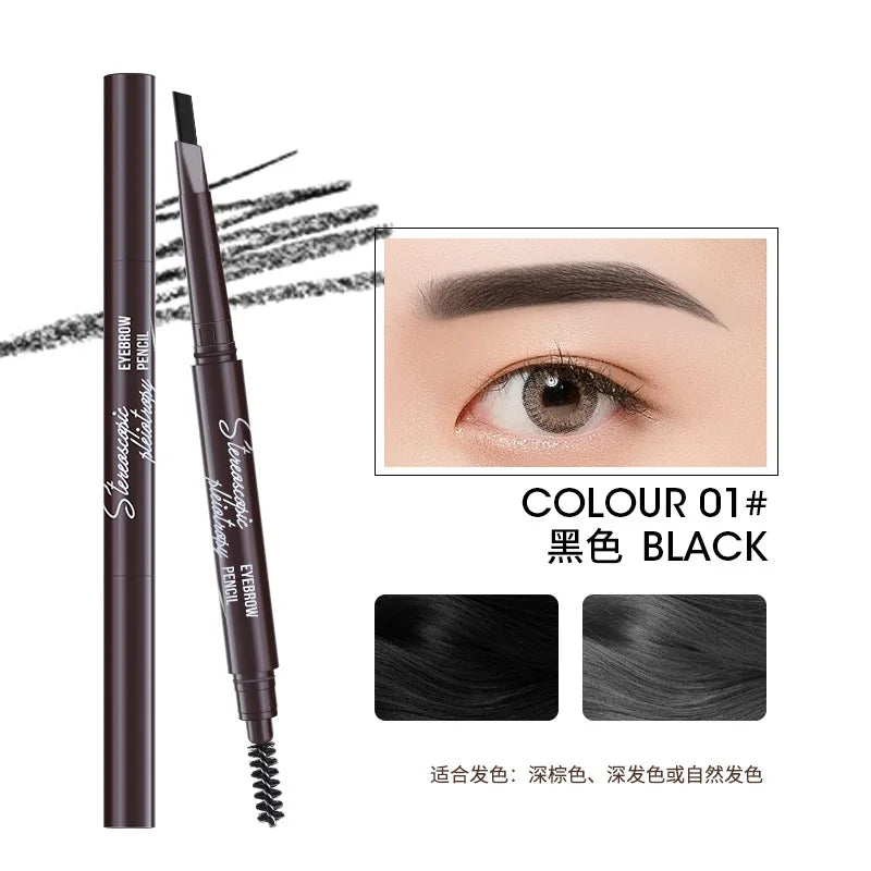 5 Colors Eyebrow Cosmetics Pencil Waterproof Double-headed Eyebrow Tattoo Natural Long Lasting Makeup