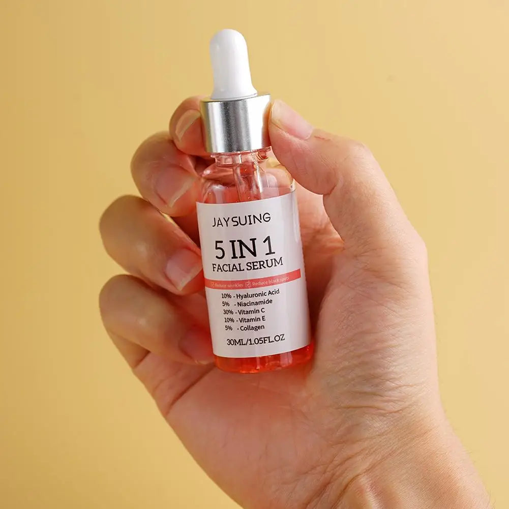 5 In 1 Fade fine lines Firming Serum Vitamin C Hyaluronic Acid Facial Serum Shrink Pores