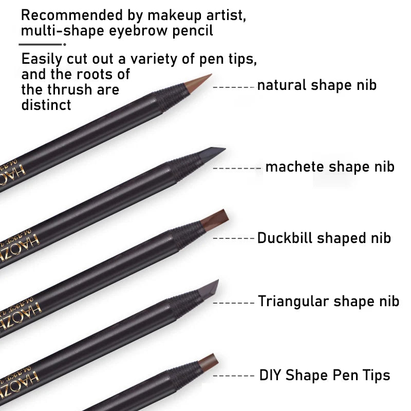 Waterproof Long Lasting Eyebrow Pencils with Soft Brush Eyebrows