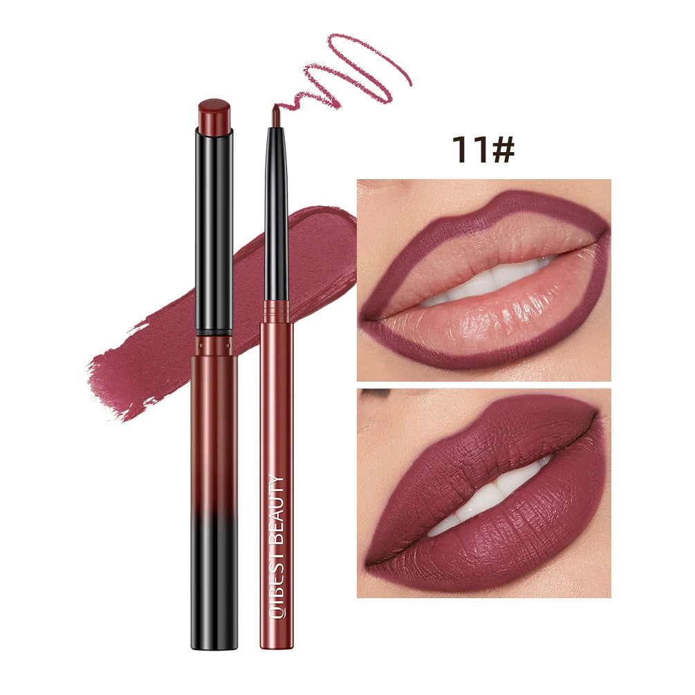 Lipstick Lipliner Pen Set Matte Nude Lip Liner Pencil Waterproof Long Lasting Lipstick Pen Contour Makeup For Women