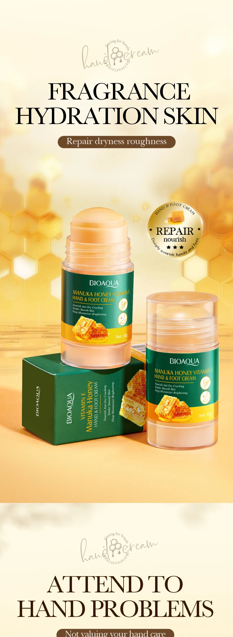 Vitamin E Foot Cream Manuka Honey Anti-Cracking Moisturizing Hand And Foot Cream Mask For Feet Feet Cracked Foot Cream