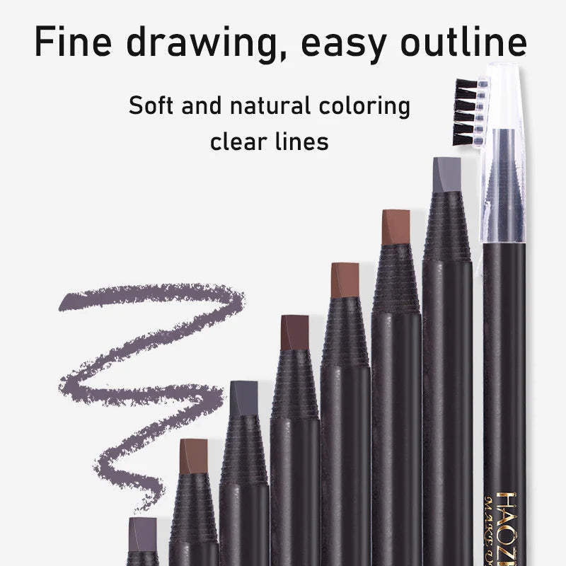 Waterproof Long Lasting Eyebrow Pencils with Soft Brush Eyebrows