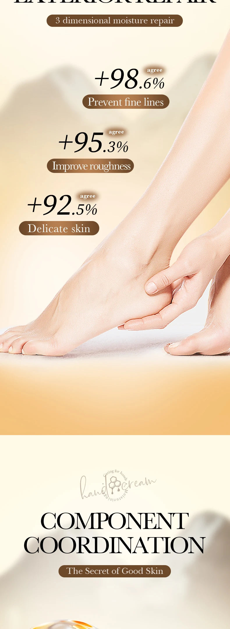 Vitamin E Foot Cream Manuka Honey Anti-Cracking Moisturizing Hand And Foot Cream Mask For Feet Feet Cracked Foot Cream