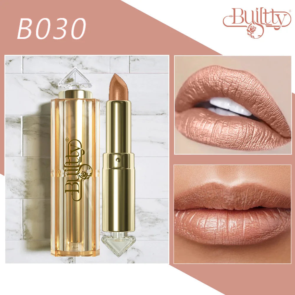 Lipstick 12 Colors Korea Matte Glitter Nude Waterproof Kissproof